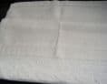 HT6 Large Genuine Vintage White Lace Edged Huckaback Towel